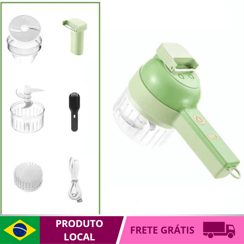 FastCrusher Triturador Multifuncional 4 em 1 - Mini Processador Sem Fio Potente - Center Brasil