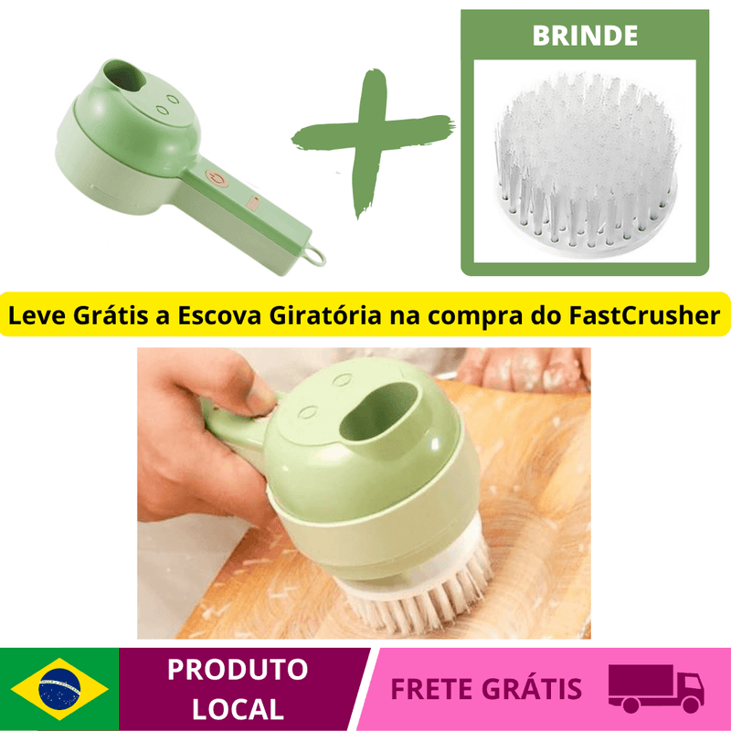 FastCrusher Triturador Multifuncional 4 em 1 - Mini Processador Sem Fio Potente - Center Brasil